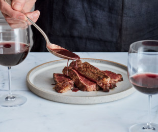 Steak Au Poivre with Red Wine Pan Sauce